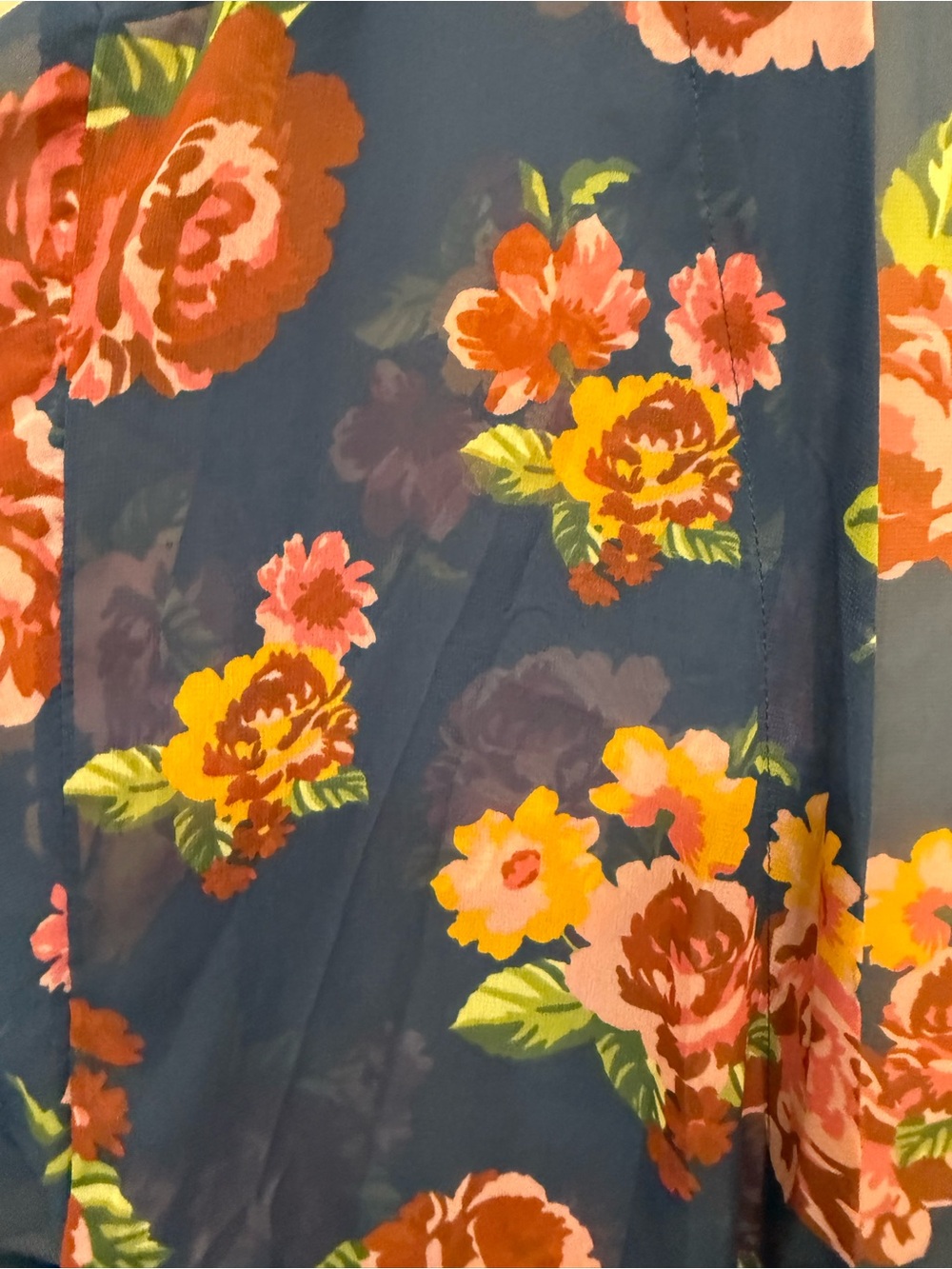 Matilda Jane Navy Floral Sheer Kimono - Picture 3 of 7